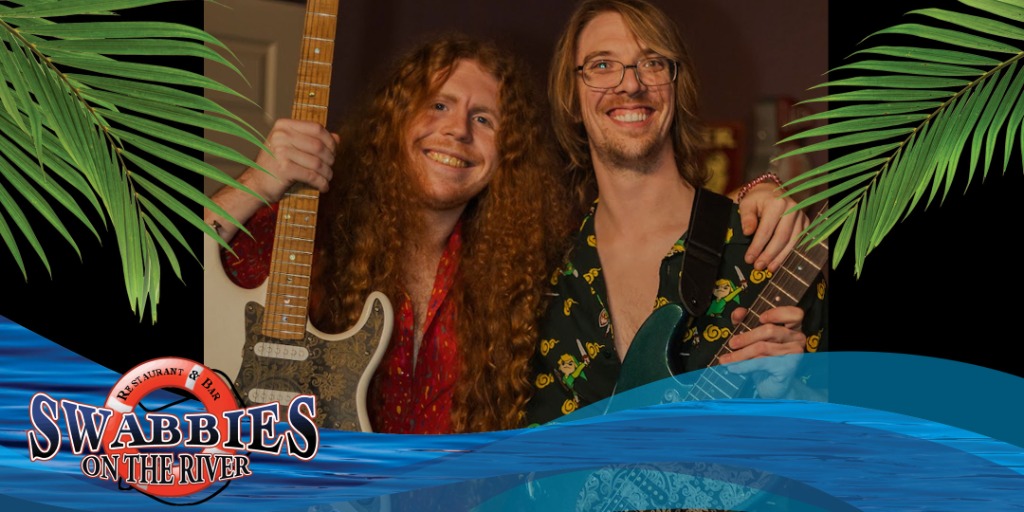 Sean Ashe and Matt Hopper holding guitars